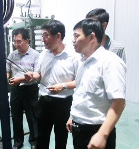 副县长杜世忠到干汊河镇羽毛工业集中区翰文公司调研